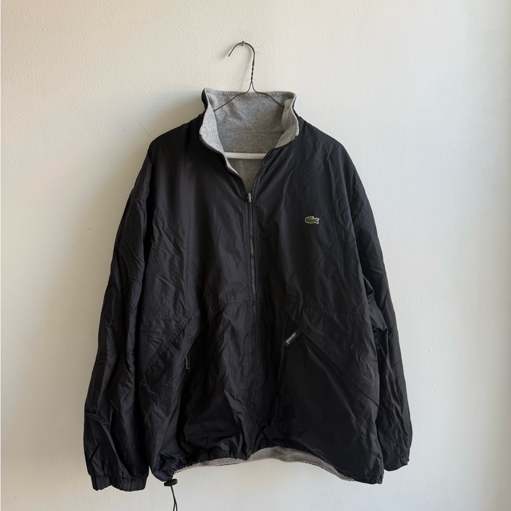 Lacoste Men's Black Windbreaker Jacket